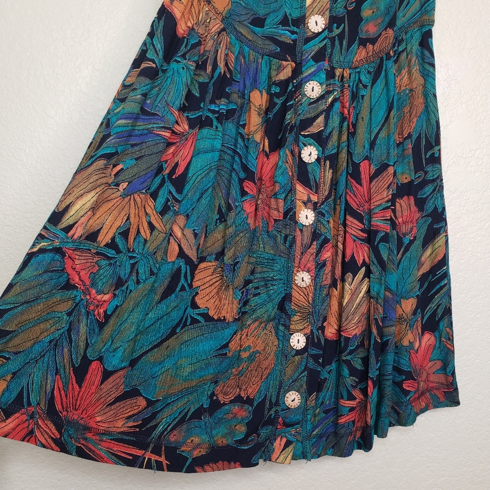 Vintage Carole Little Floral Mini Dress Size 4P - Picture 5 of 11